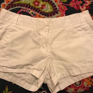 White J. Crew Chino Shorts
